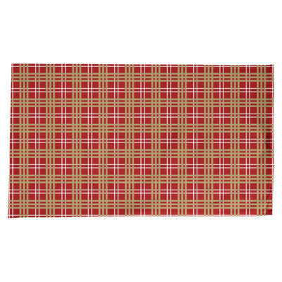 Nappe en mélange de coton à carreaux