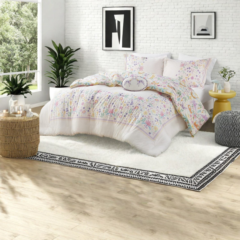 Ensembles de literie réversible pour lit simple en coton