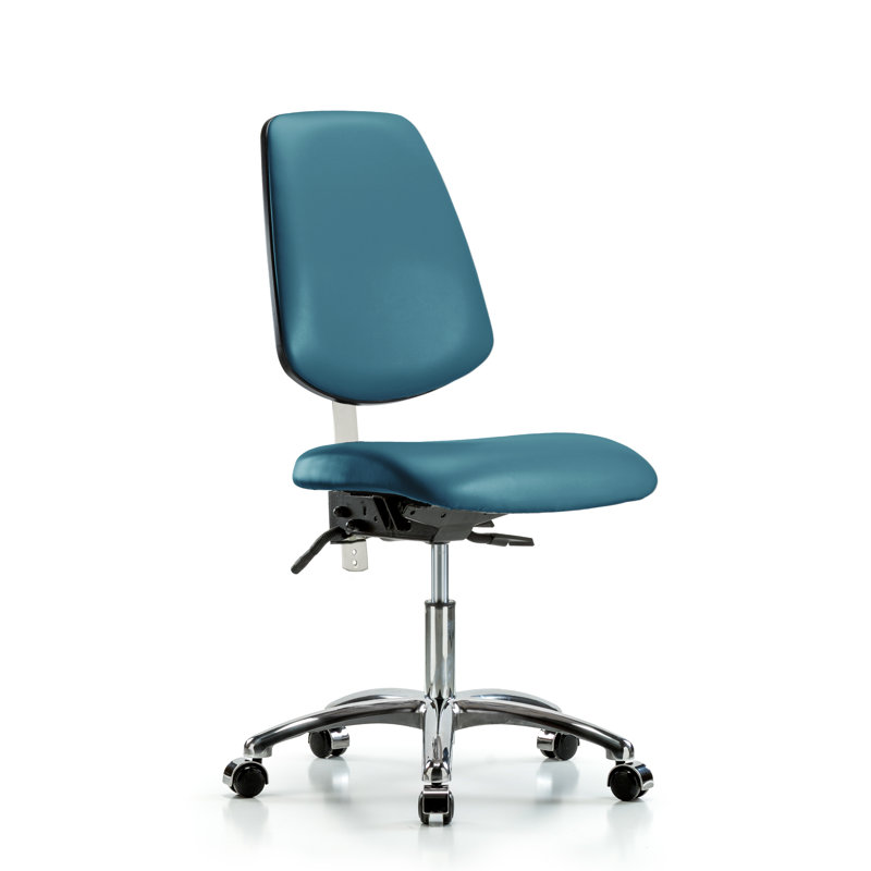 Kurosh Vinyl Task Chair, Beige, Glides, 29'' H