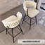 Tabouret de bar en cuir technique avec tabourets pivotants à 360 °, tabouret de bar rembourré, tabouret de bar et repose-pieds-428464832-428464833