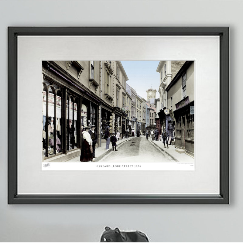 Liskeard, Fore Street 1906 - Single Picture Frame Print, 60cm H x 80cm W x 2.3cm D