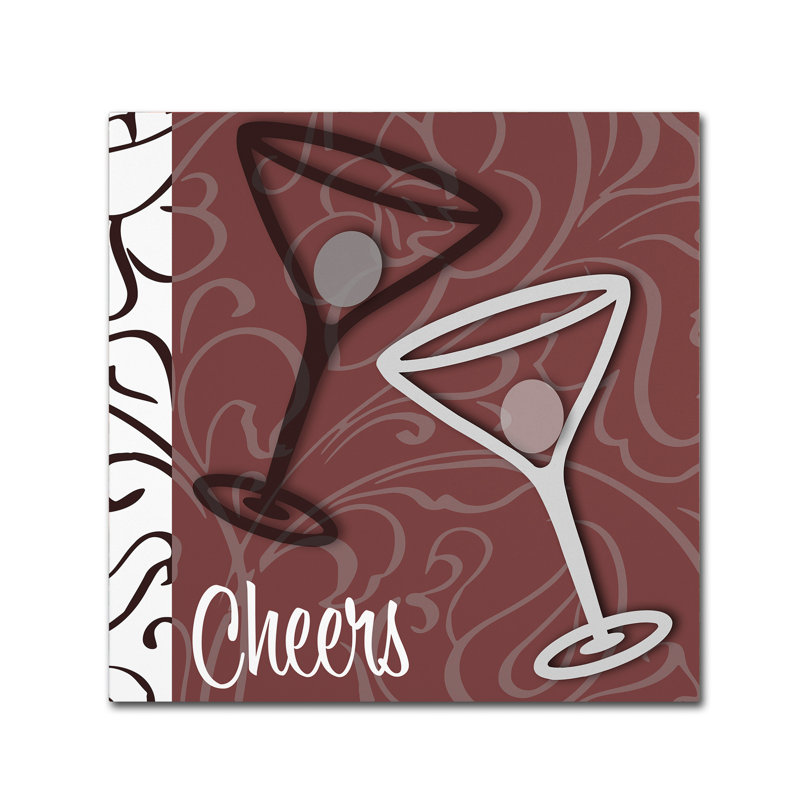 «Cheers I» par Jadaya, impression sur toile tendue, H 14 po x l 14 po x P 2 po