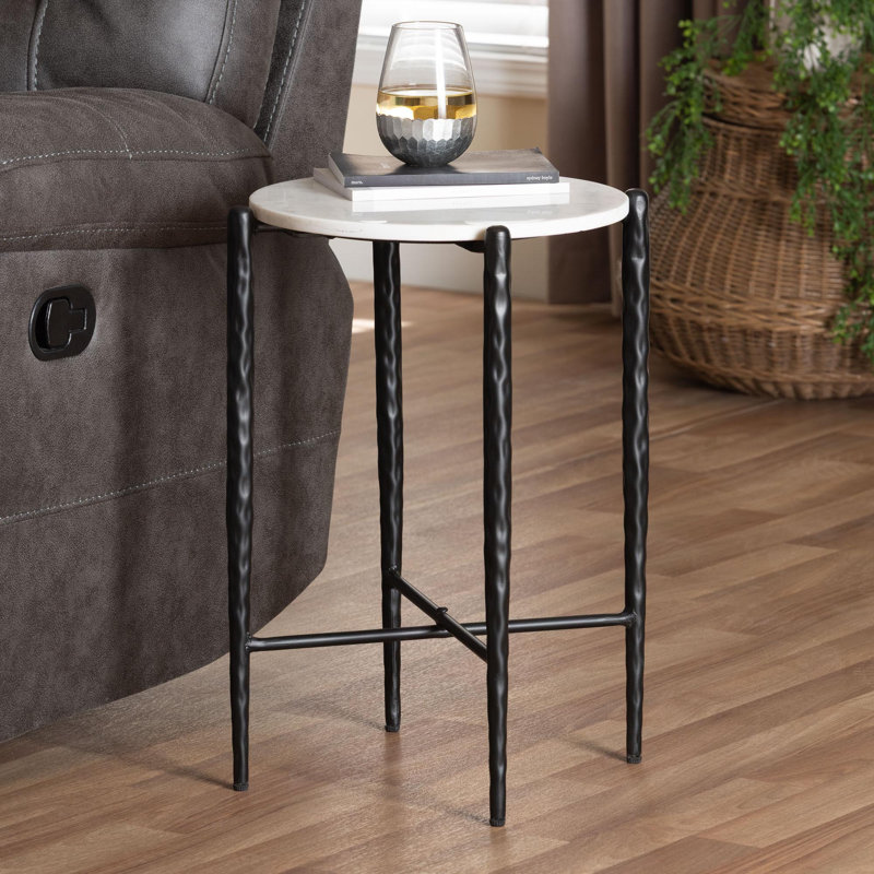 Table d'appoint en marbre Baxton Studio Mendez