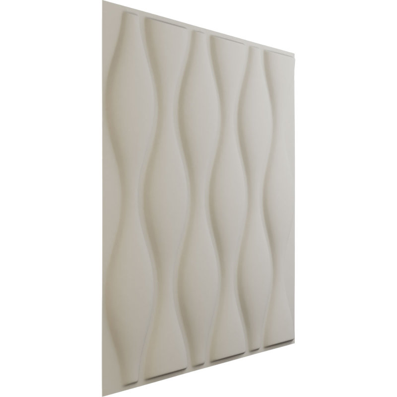 Panneau mural 3D décoratif Ariel EnduraWall, Blanc fleur satiné UltraCover