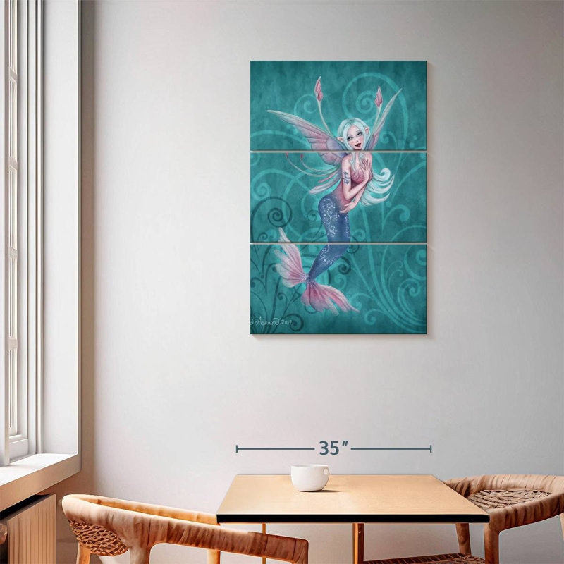 Fée Kelan Sprite corail, H 57 po x l 36 po