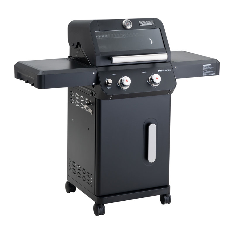 2-Burner Free Standing Stailless Liquid Propane 24000 BTU Gas Grill with Smoke Box  Monument Grills Mesa 5 Piece Modular Outdoor Kitchen