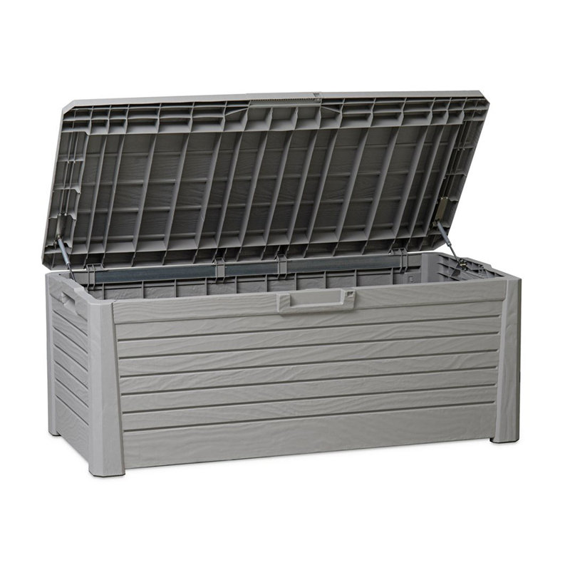 Banc de rangement en plastique Florida, Gris