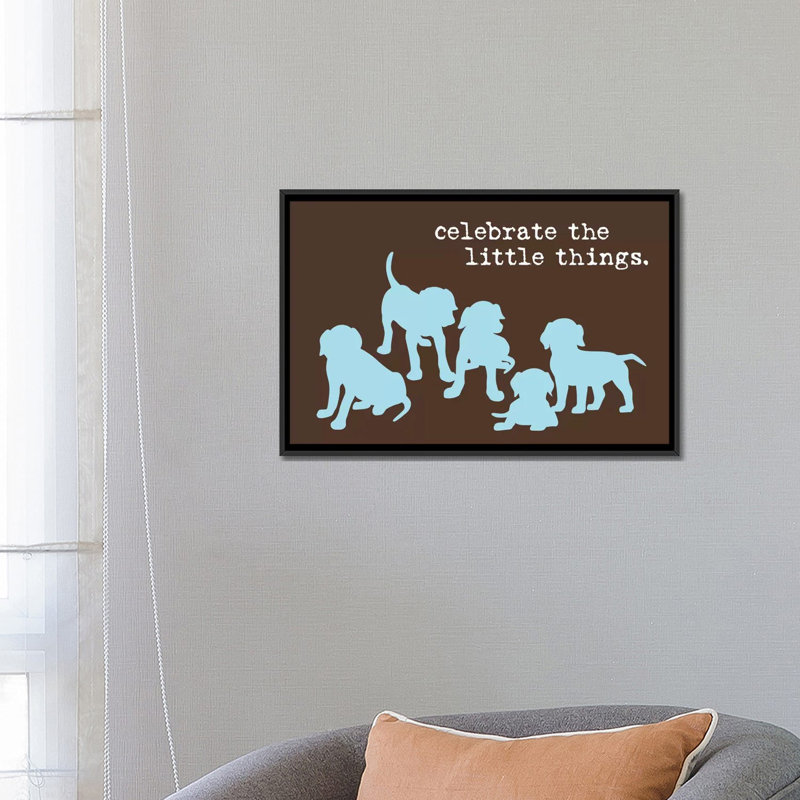 «Little Things», impression sur toile, H 18 po x l 26 po x P 1,5 po, Toile avec cadre noir, Pas de tapis
