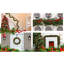 108 po Noël avec baies rouges et épine de fil flexible, ajout festif, cadre, pour un décor des Fêtes