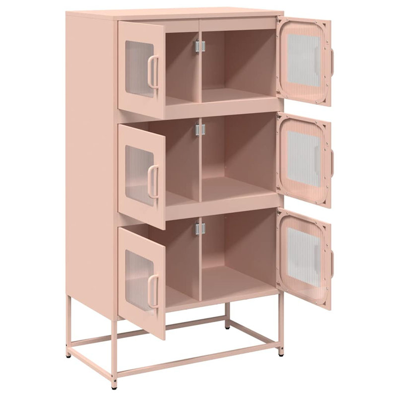 Highboard 68X39x123 Cm Steel, Pink