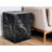 20" Black Marble Square Block End Table