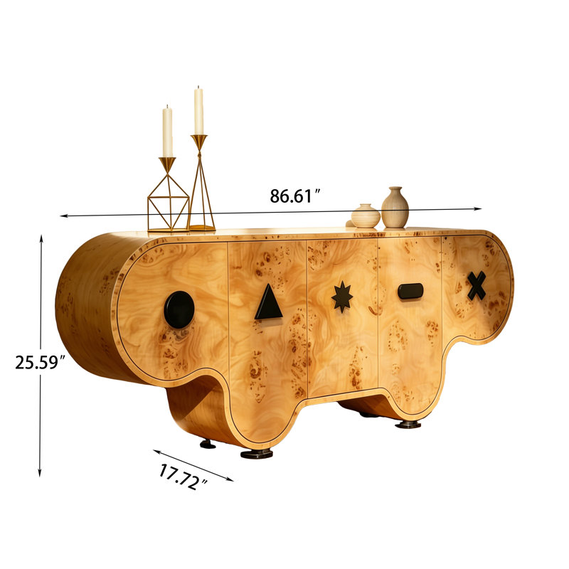 Buffet de rangement 86,61 "Modern, 25.59" H x 86.61" W x 17.72" D
