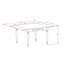 L'ensemble 3 pièces de table et chaises de cuisine contient une table de salle à manger rectangulaire avec Dropleaf et 2 chaises Parsons en tissu gris, lin blanc-106903481-106903485-109975324