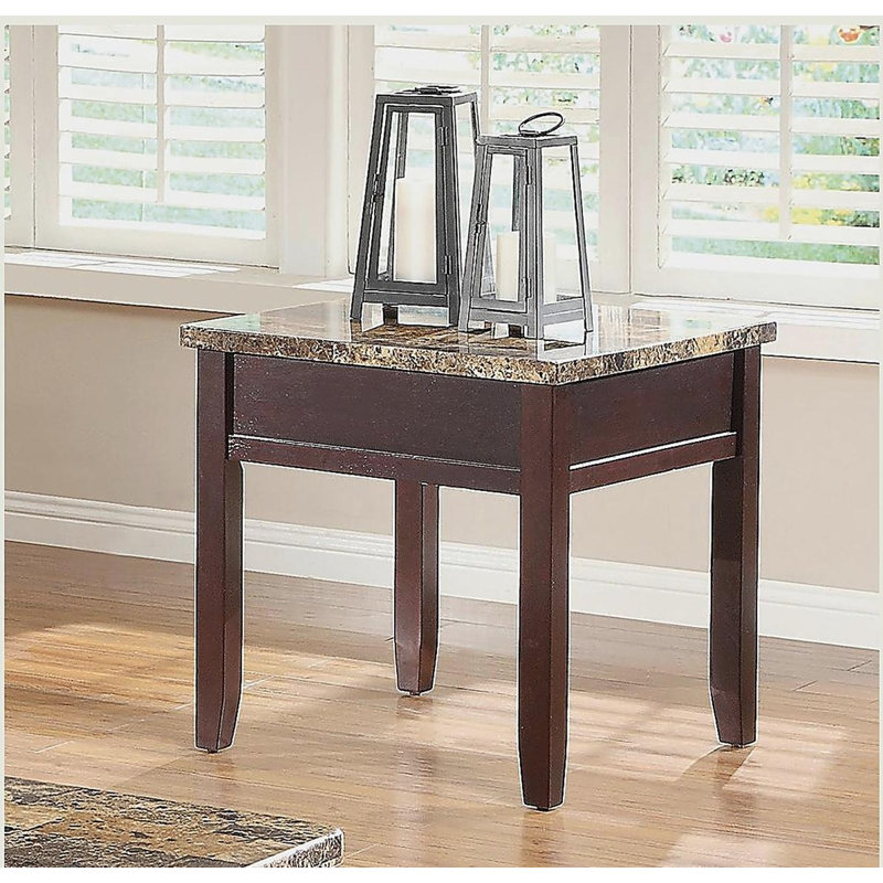 Table d'appoint 1 pièce en cerisier foncé