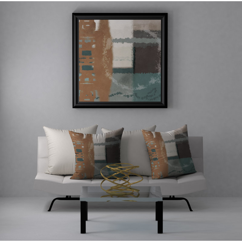Abstract Throw Pillow, 20" H x 20" W