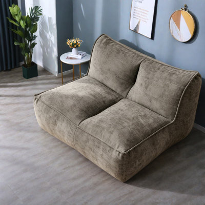 Canapés à compression, fauteuil à billes compact en lin et coton pour la maison