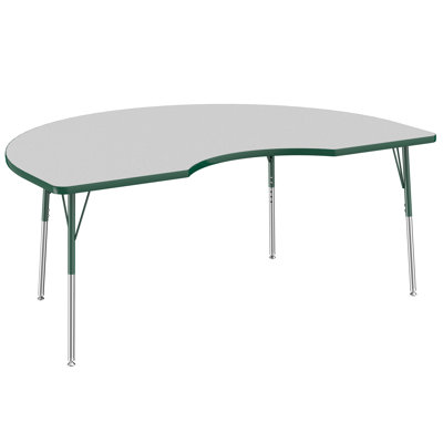 48" x 72" Kidney T-Mold Activity Table with Adjustable Legs