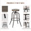 Laxton Adjustable Height Counter Stools for Kitchen Island with Metal Frame-420687949