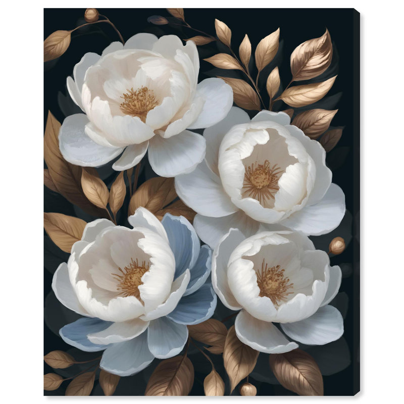 "Eden Peony" par Art Remedy, H 16 po x l 20 po, Toile tendue avec châssis