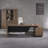 Retractable L-Shaped Executive Desk, Dual Home and Commercial Use Desk with Drawers and Lateral File Cabinet, Large Computer Desk /Workstation-632547499-634992802