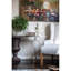 Table d'appoint Nova 28 pouces, plateau ovale en miroir, base en métal, finition or rustique