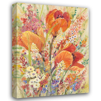 «Red Bloom II», art sur toile tendu par Red Barrel Studio®