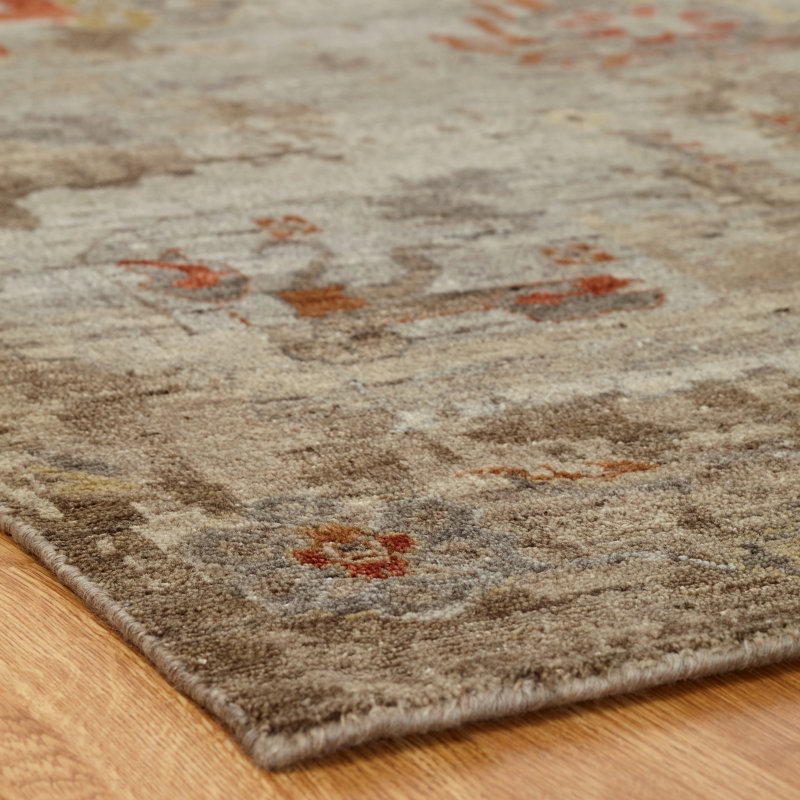 Stier Handmade Wool Floral Area Rug, Rectangle 3' x 5'