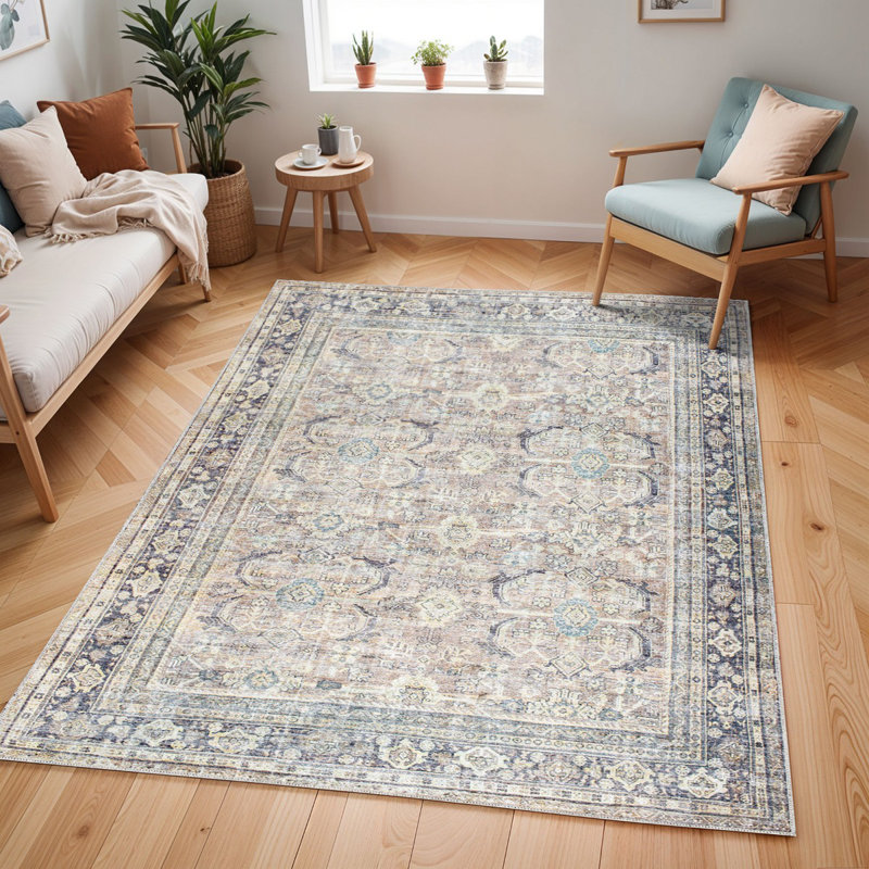 Beyanka Floral Machine Tufted Area Rug, Rectangle 200 x 275 cm