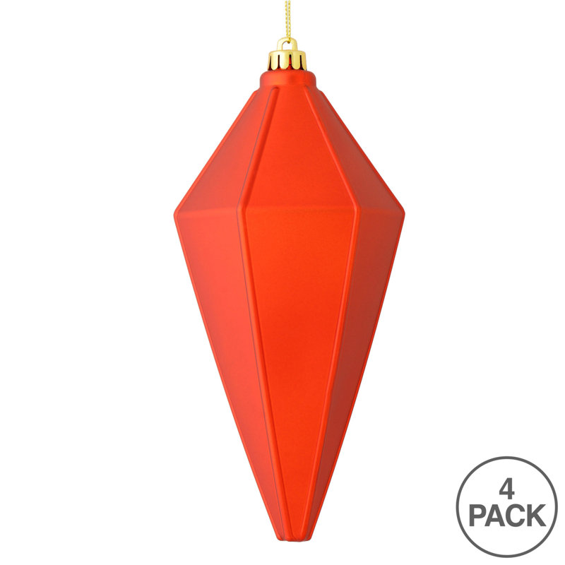 7" Lantern Ornament, Burnished Orange