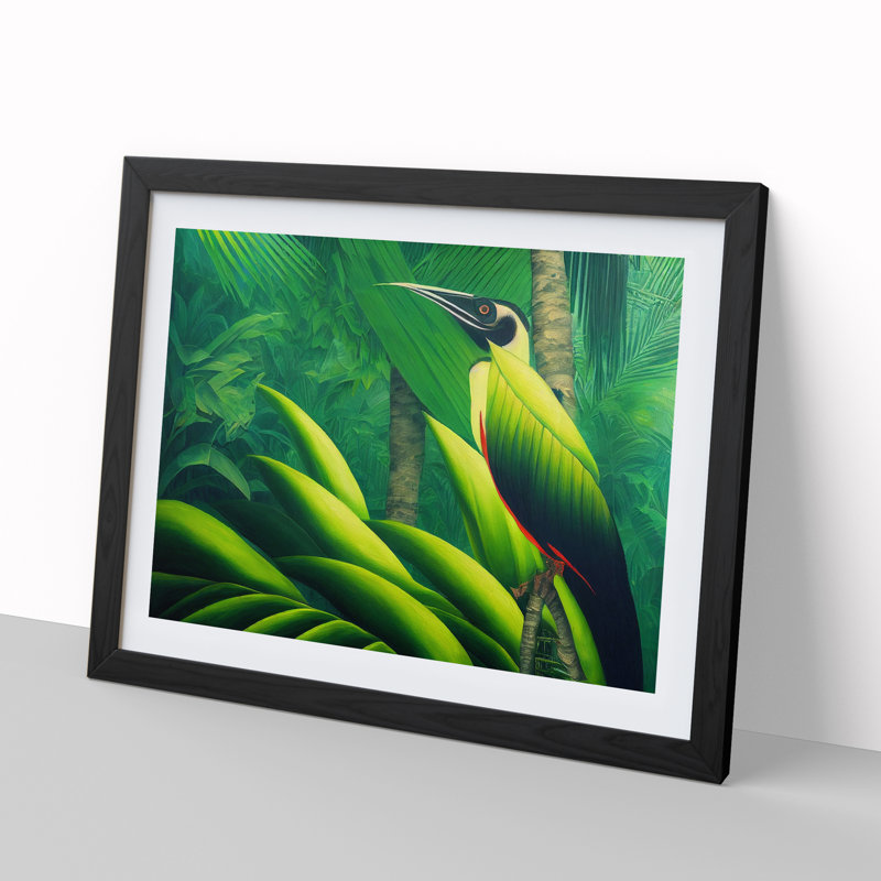 Gorgeous Bird - Single Picture Frame Print, Black Framed, 46cm H x 64cm W x 2cm D