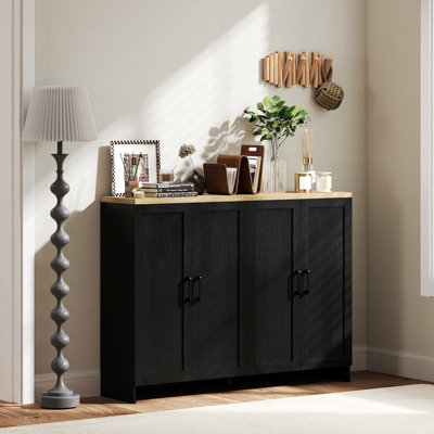Buffet moderne avec tablettes réglables noir
