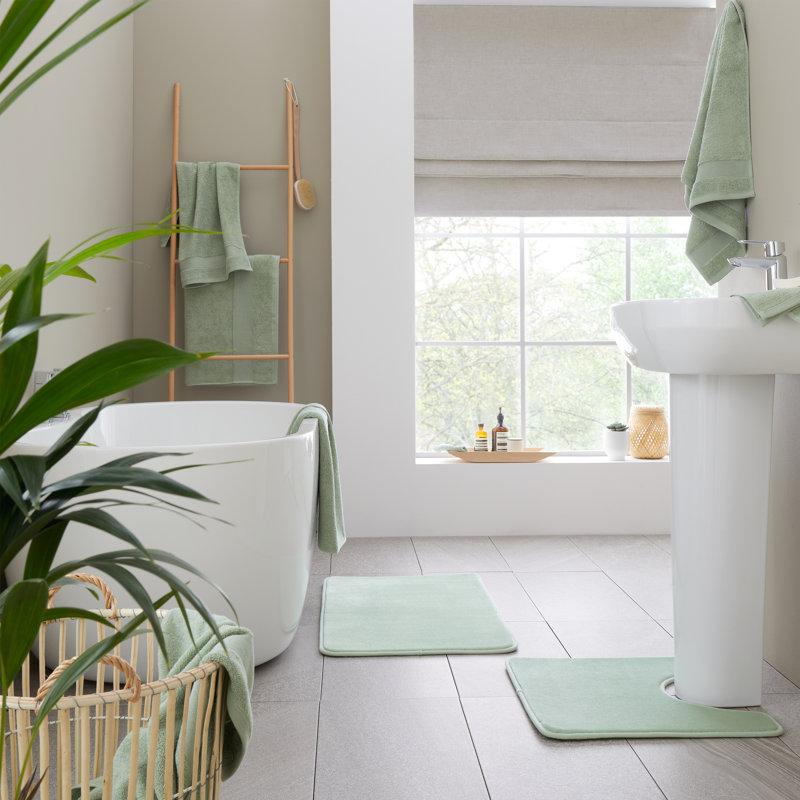 Anti-Bacterial 100% Cotton 6 Piece Towel Bale, Sage Green