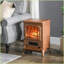 Foyer électrique chauffant, poêle autoportant avec flammes DEL et amp; Bûches | 750 W / 1500 W, protection contre la surchauffe | Brun foncé | Métal-1536366206