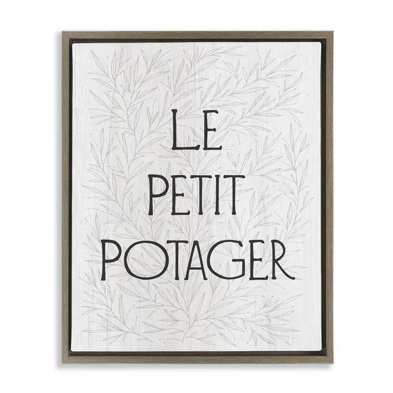  «Little Légume Garden» par Daphne Polselli, Cadre flottant orme Montalcino, H 31 po x l 25 po