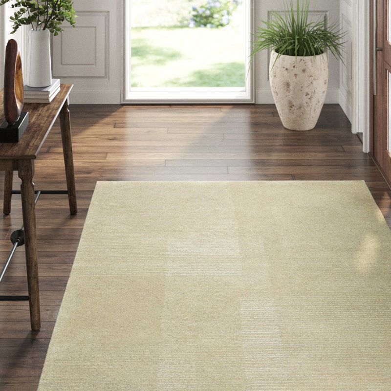 Sketch Striped Area Rug in Beige/White, Rectangle 2' x 3'