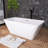 67" Freestanding Soaking Acrylic Bathtub In Gloss White