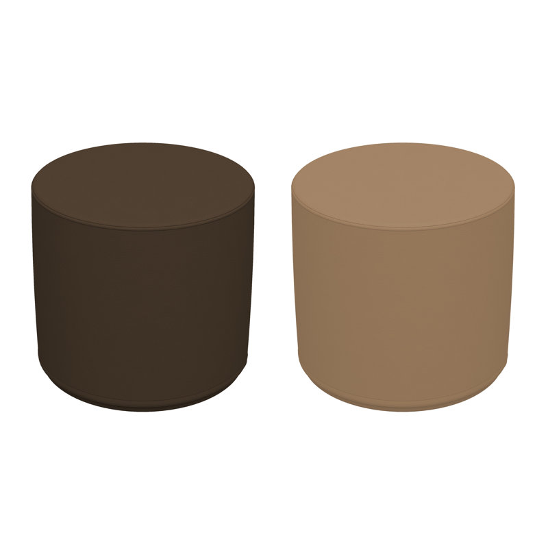 Siège rond 2 pièces, Chocolat / sable