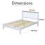 Argon double Bed Frame, White-17563140