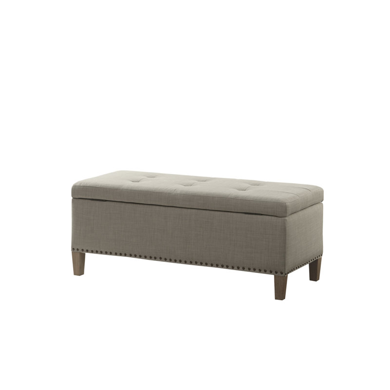 Banc de rangement Bishun, Gris clair