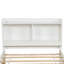 Lit simple avec lit gigogne, bibliothèque, blanc