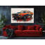 Reproduction d'art sur toile classique Ford Mustang aquarelle - Vibrant Muscle Car pour bureau à domicile ou cadeau, reproduction de peinture-221214095