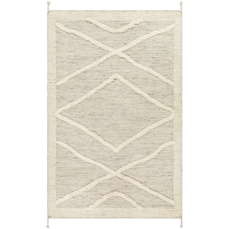 Wool Geometric Area Rug, Rectangle 9' x 12'