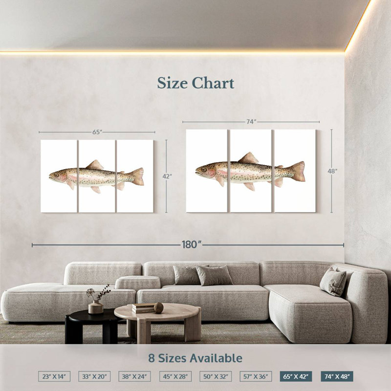 Rainbow Trout, 42" H x 65" W