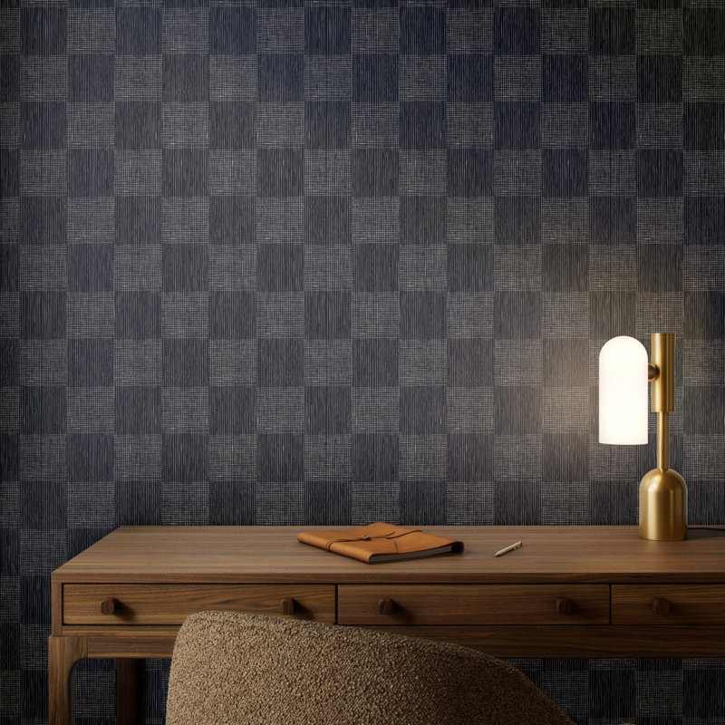 Checkers Terralon Wallpaper Roll, Black I