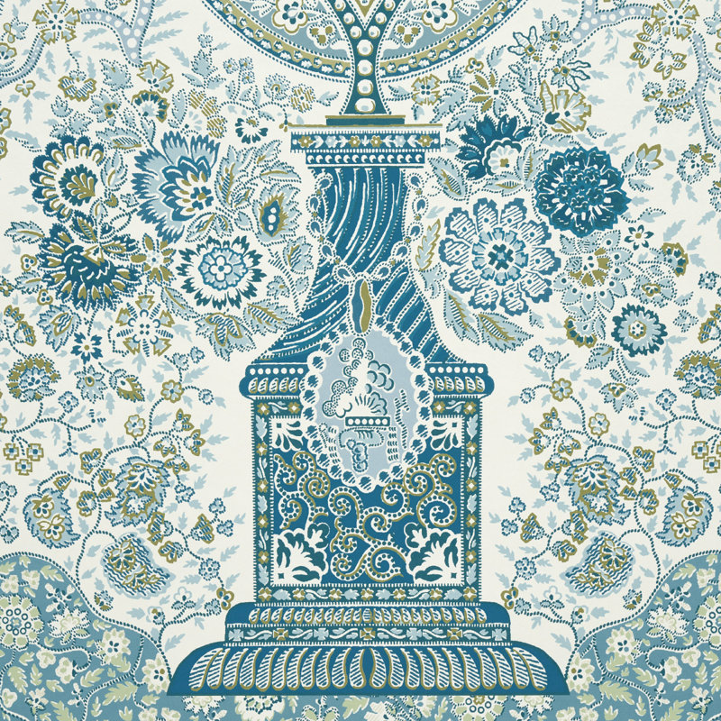 Colmery Paisley Panel Set, Peacock