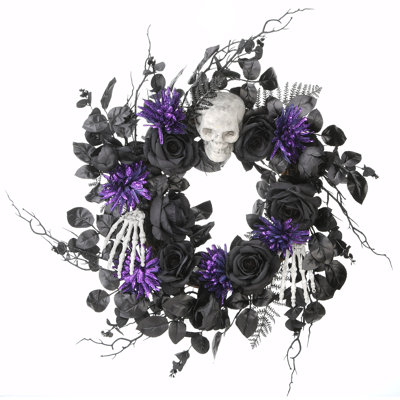Couronne florale crâne 24 po