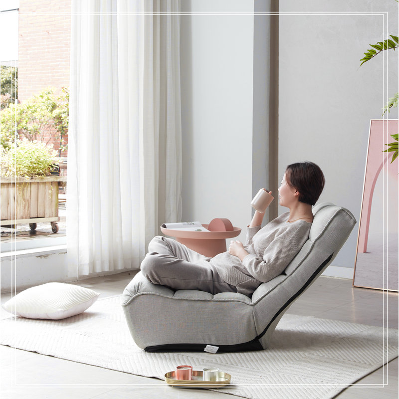 Canapé simple inclinable paresseux, Lin gris