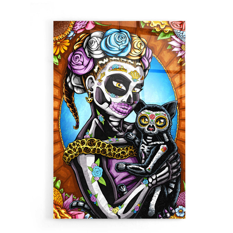 «Calala» par Nicholas Ivins, art mural en verre acrylique, H 24 po x l 16 po x P 0,2 po