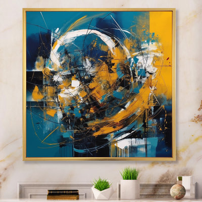 " Blue And Yellow Elegance Of Marble I "