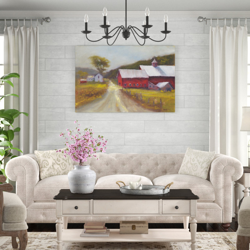 «North Country II», peinture sur toile, H 32 po x l 48 po